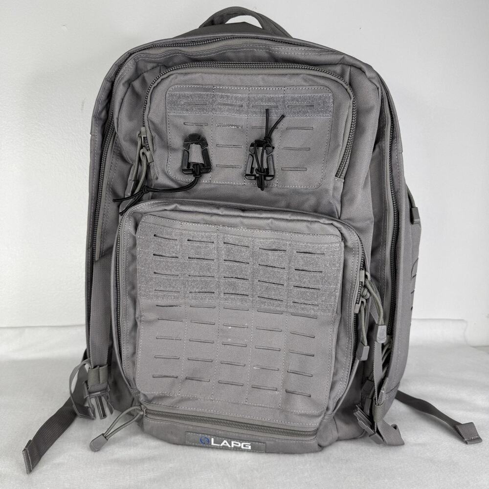 LAPG Tactical Backpack Atlas Gray Nylon MOLLE EDC Hunting Range Laptop Gear Bag